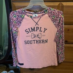 Simply Southern floral long sleeve top